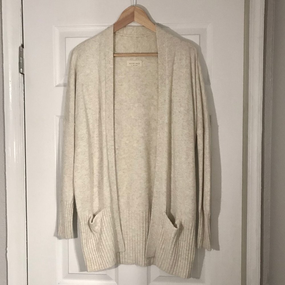 Azure Skies Lenox Aritzia Beige Cardigan Sweater